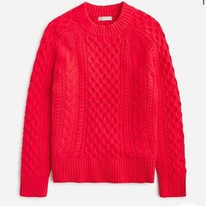 J Crew Oversized Cotton cAble Sweater M